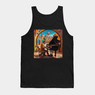 A Pianist Playing In A Village In Mexico Tank Top